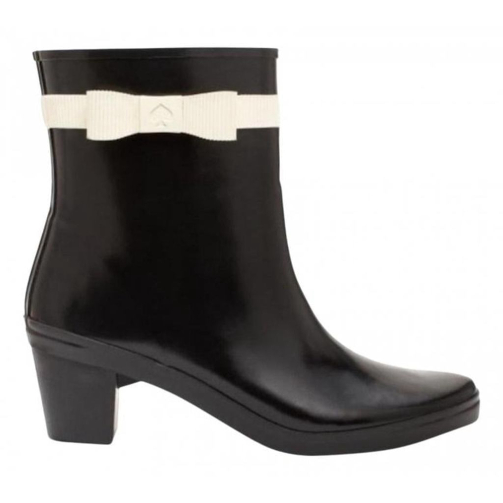 Kate Spade Wellington Bow Black Rainboots